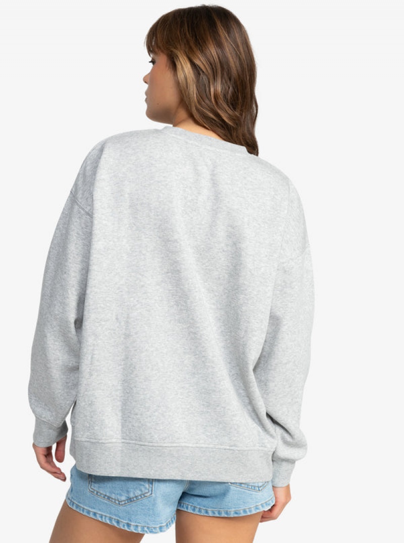 Roxy Salty Morning Hike Crew Neck Hoodie | NBWP-14386