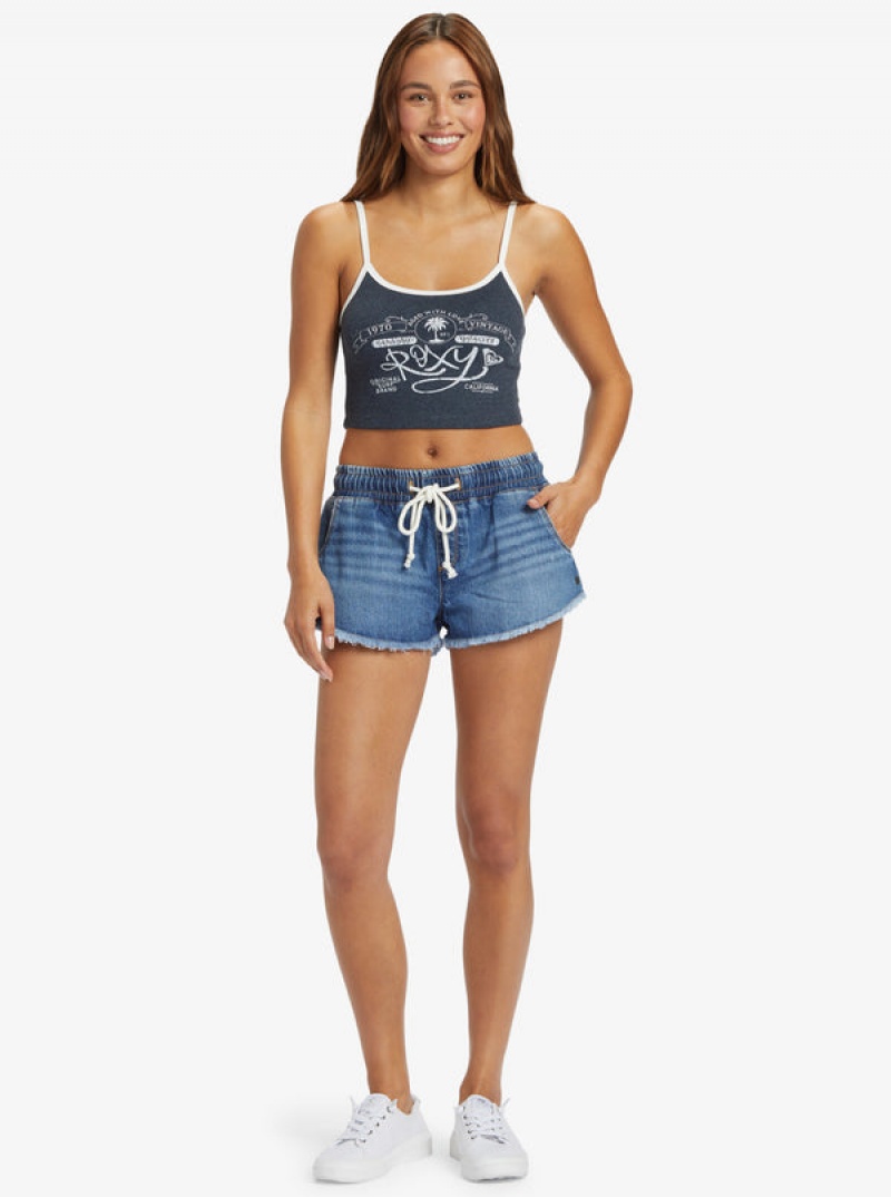 Roxy Scenic Route Denim Denim Shorts | KPUE-79152