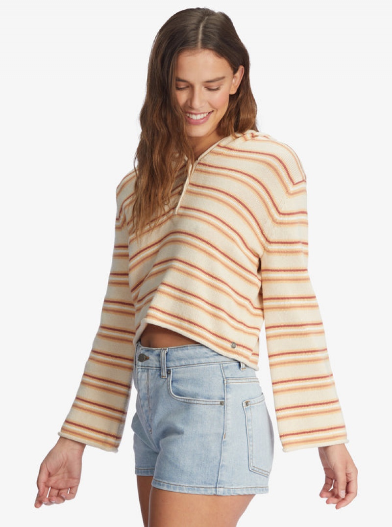 Roxy Side Swipe Poncho Sweaters | JFKU-59361