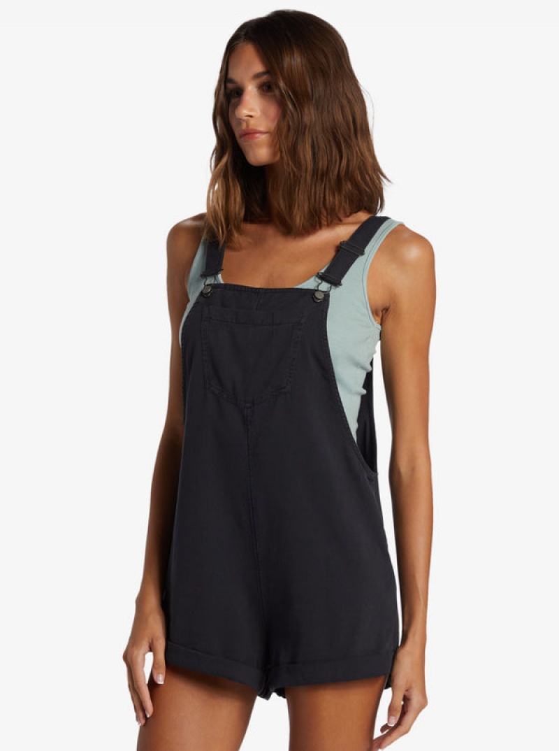 Roxy Silver Sky Set Short Overalls Jumpsuits | 71869OLEB