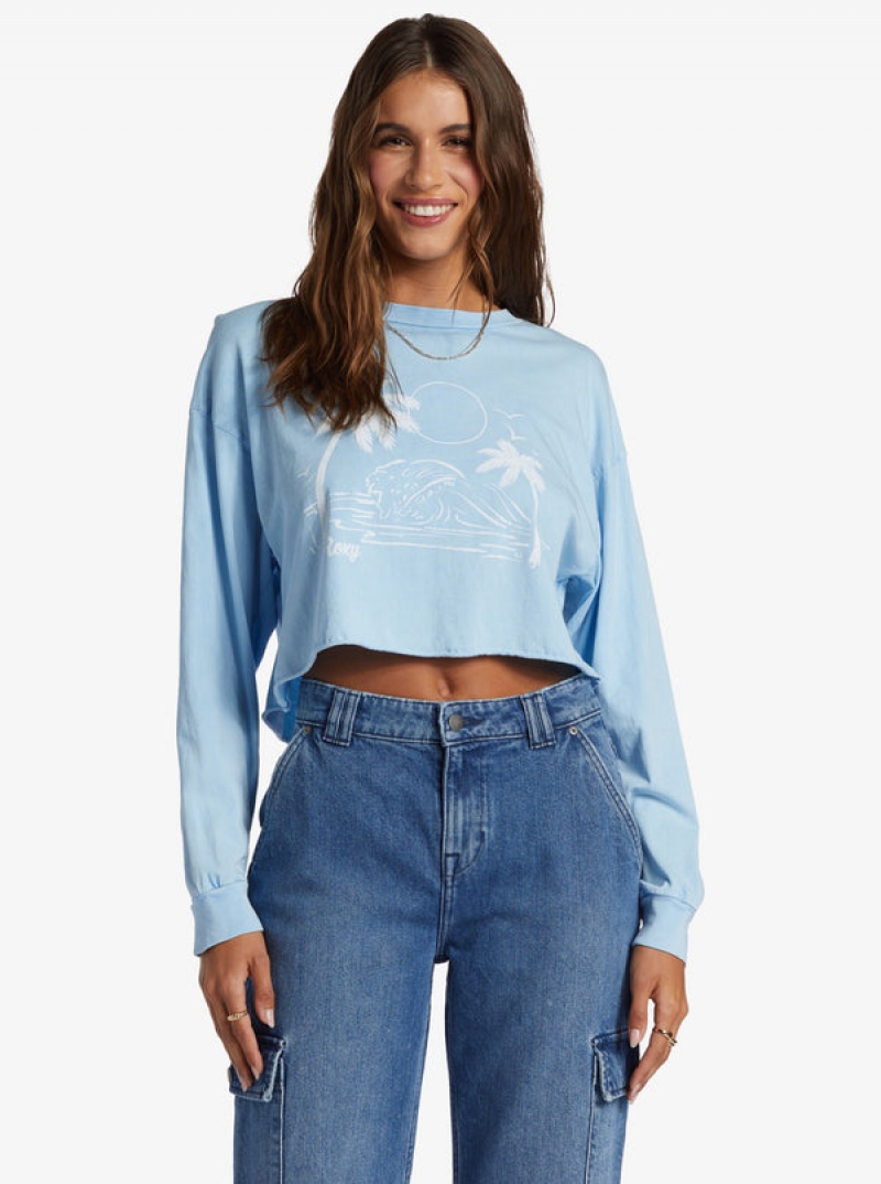 Roxy Simple Surf Oversized Long Sleeve T Shirts | 21054DPBQ