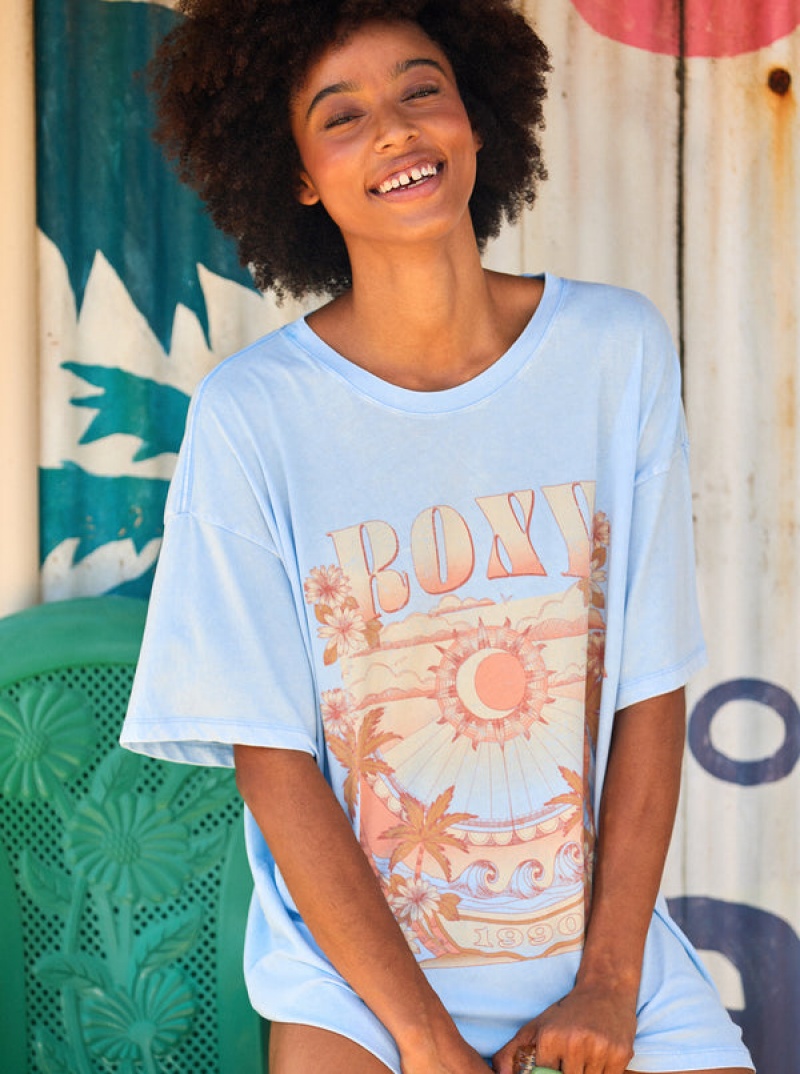 Roxy Star Chart Oversized Boyfriend T Shirts | 23760BALM