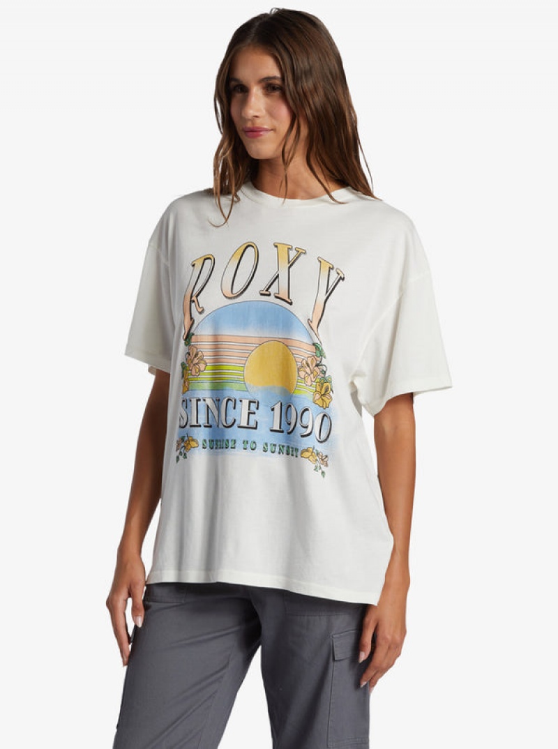 Roxy Sunrise To Sunset Oversized Boyfriend T Shirts | 73241TKLR