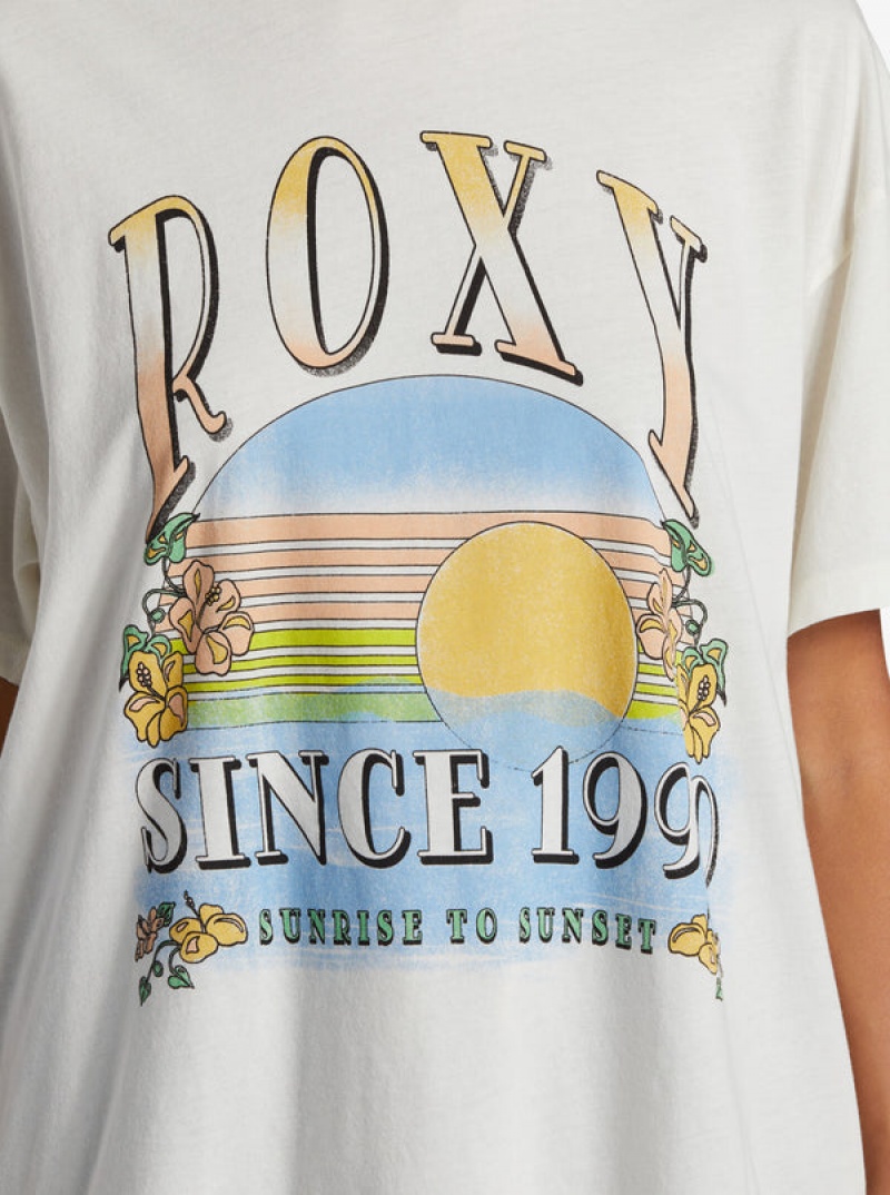 Roxy Sunrise To Sunset Oversized Boyfriend T Shirts | 73241TKLR