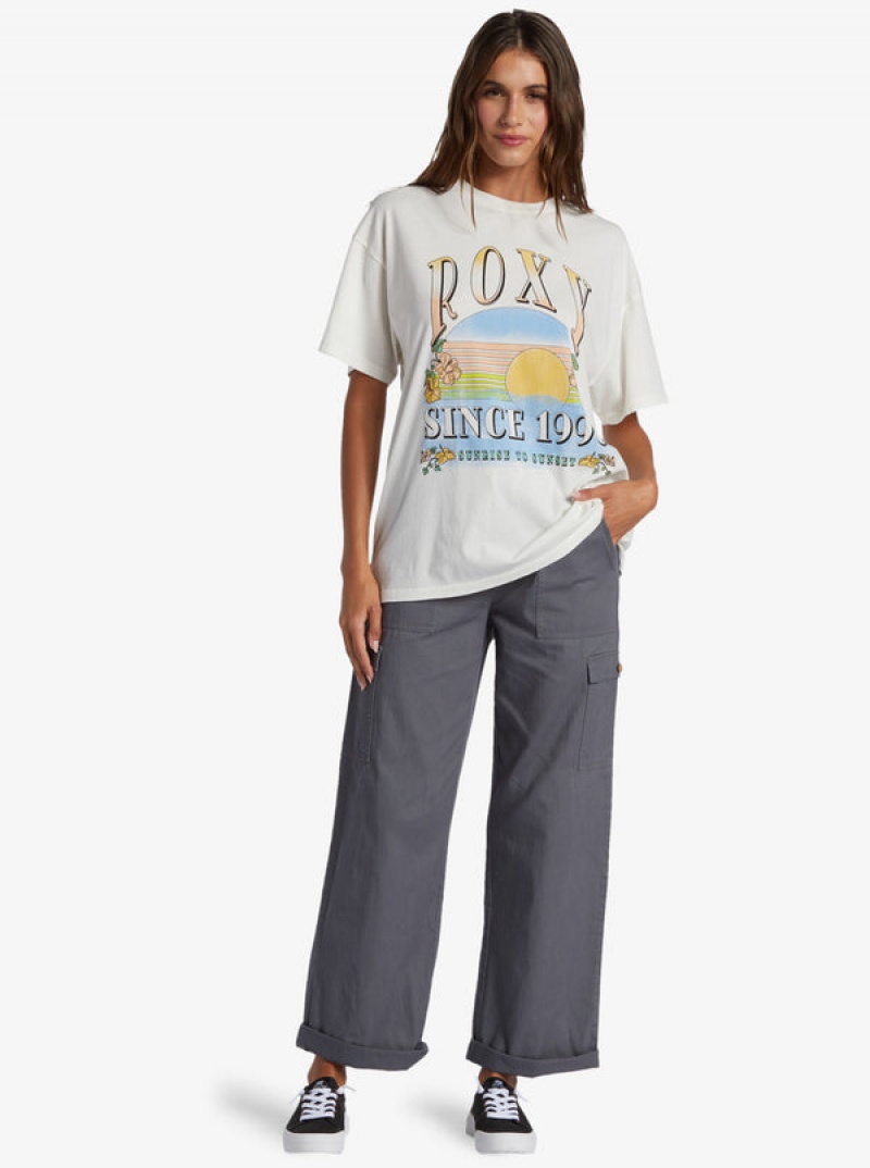 Roxy Sunrise To Sunset Oversized Boyfriend T Shirts | 73241TKLR