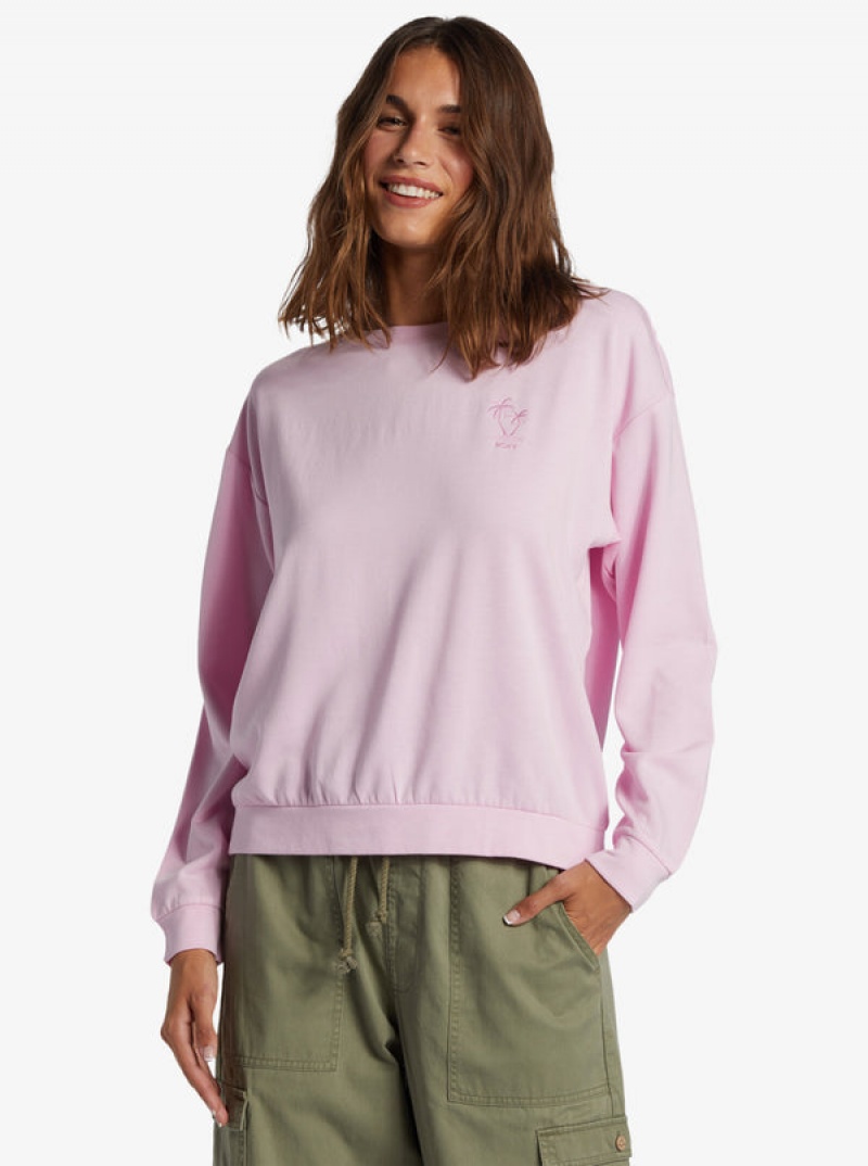 Roxy Surfing By Moonlight Crew Neck Hoodie | XPWT-16739