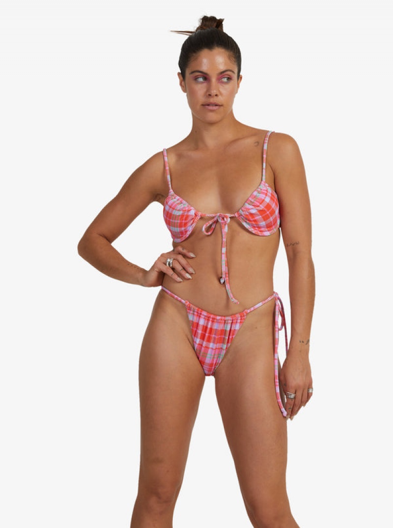 Roxy Tartan Times Tie-Side Bikini Bottoms | JLEI-84607