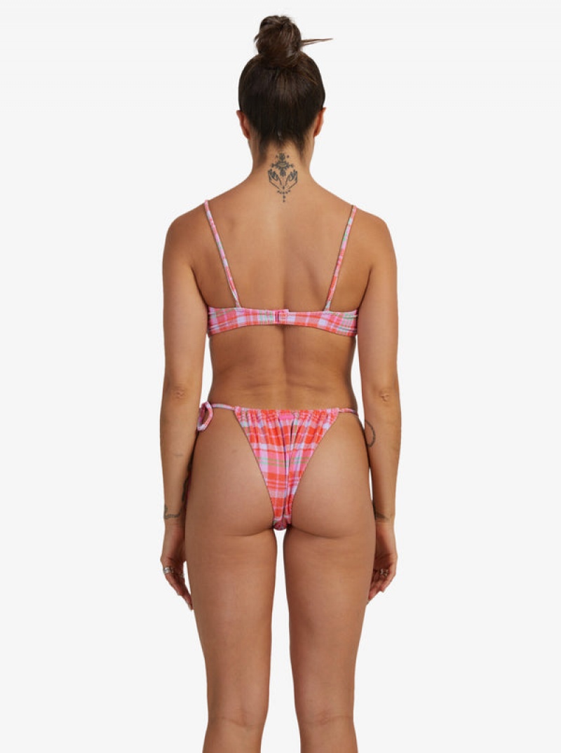 Roxy Tartan Times Tie-Side Bikini Bottoms | JLEI-84607