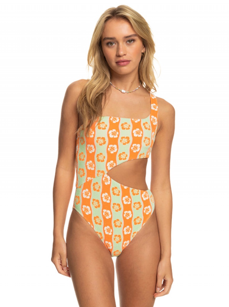 Roxy Wavy Babe One-Piece Swimsuits | SMPK-63207