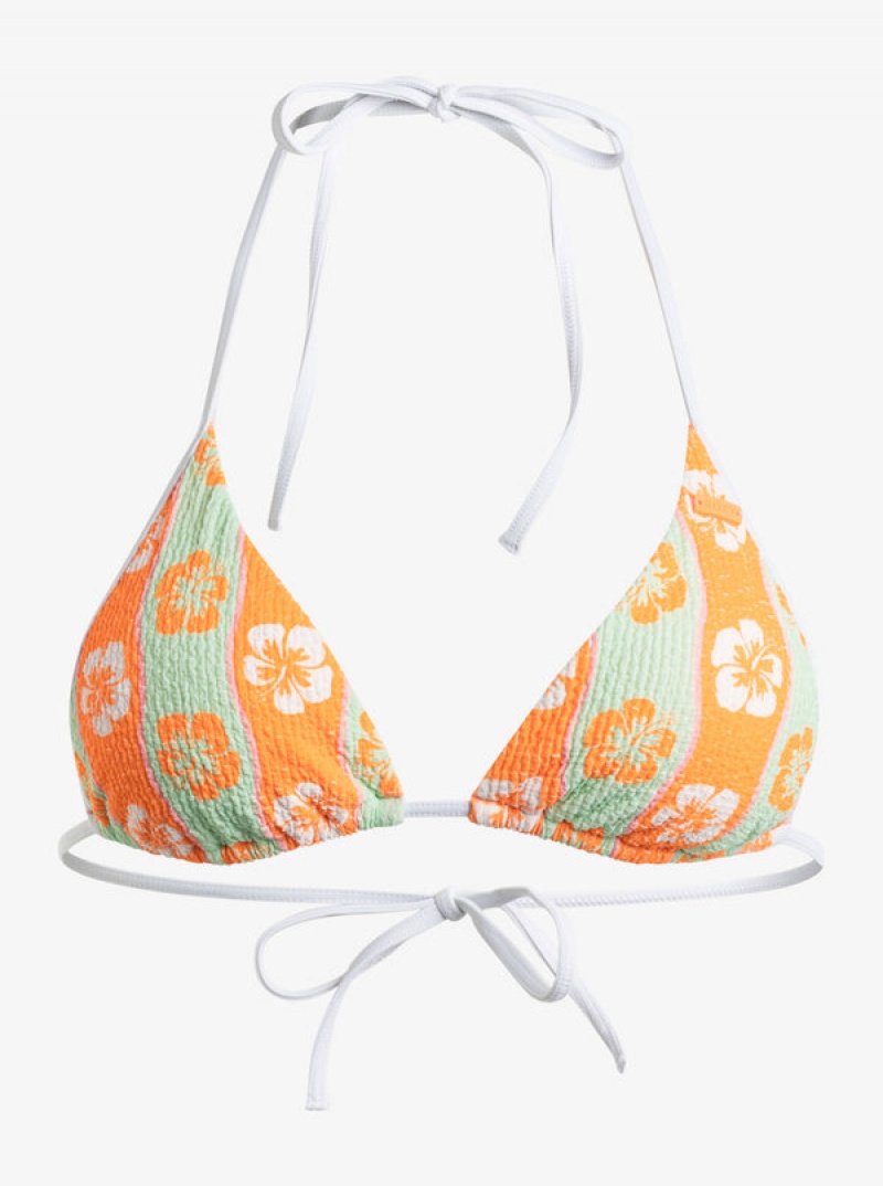 Roxy Wavy Babe Tiki Tri Bikini Tops | HFKP-63058