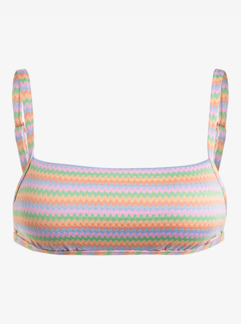 Roxy Wavy Stripe Bralette Bikini Tops | ATCV-84721