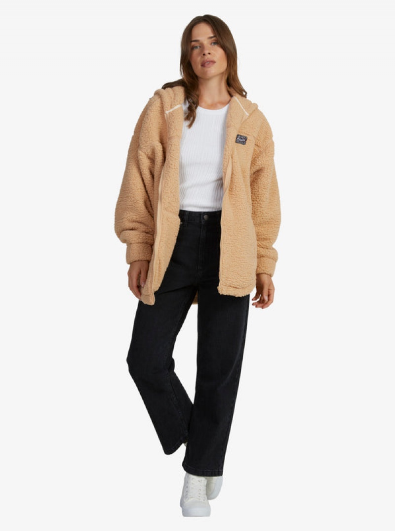 Roxy Weekend Plans Polar Zip-Up Fleece Jackets | QUOP-58796