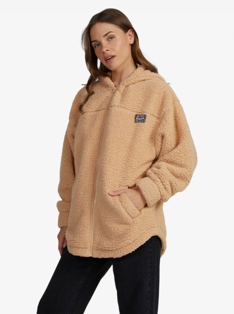 Roxy Weekend Plans Polar Zip-Up Fleece Jackets | QUOP-58796