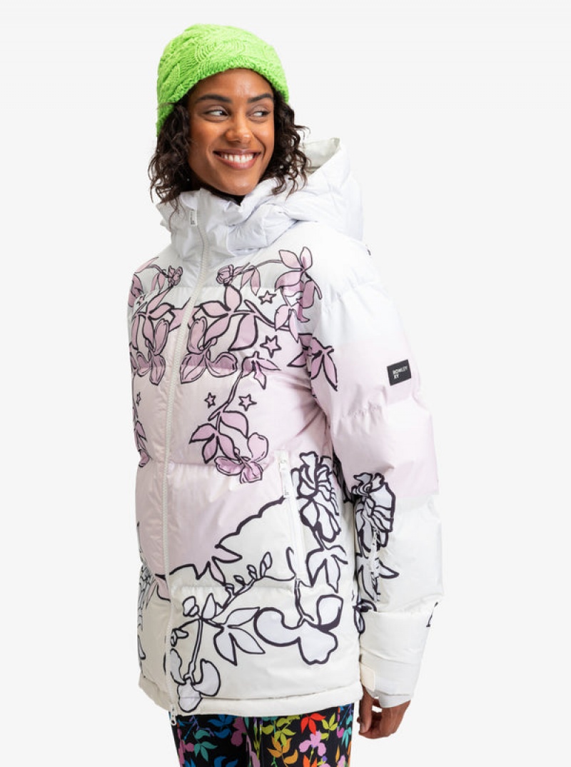 Roxy X Rowley Puffer Technical Snowboard Jackets | LMNW-86971